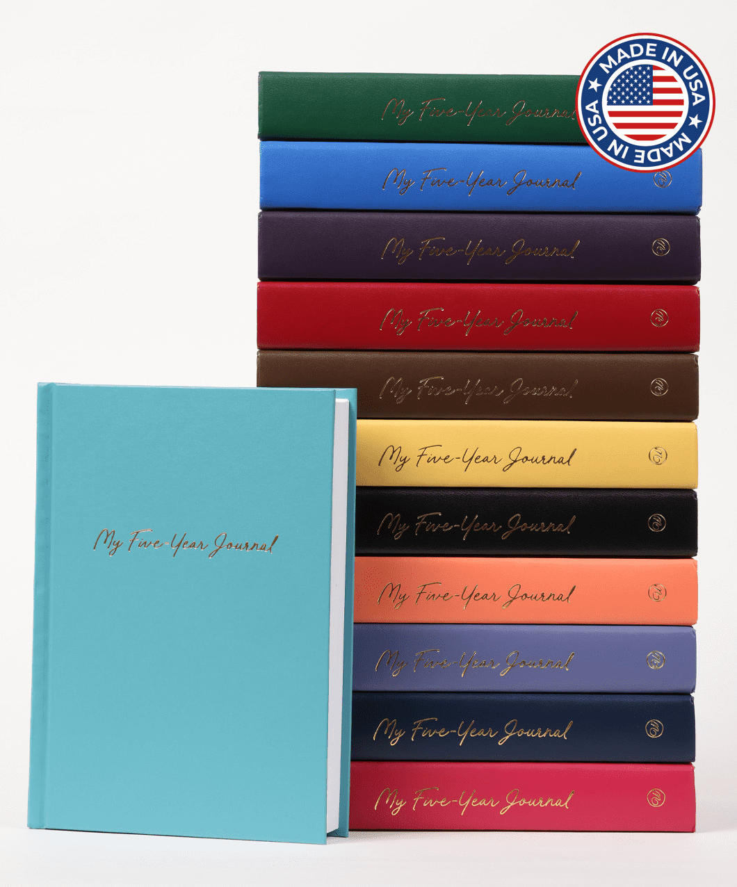 Hard Cover 5 Year Journal | The Easiest to Use Five Year Journal | Quick and Easy Five Year Daily Journal System | 6x8.25 Inch Size (Pool Turquoise)