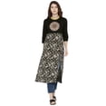 thumbnail image 1 of eloria Paisley Printed Kurti With Three-Quarter Sleeves In Round Neck Design, 1 of 5