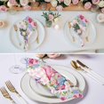 thumbnail image 3 of Spring Gnomes Cloth Napkins, Botanical Flowers Leaf Pink Buffalo Check Washable and Reusable Dinner Napkins Set of 2, Table Napkin for Kitchen Party Birthday Wedding Hotel Housewarming 20"x20", 3 of 9