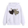 thumbnail image 4 of NAISIBABY Kids Girls Sets 2-Piece, Leopard Graphic Heart Long Sleeve Pullover Hoodie and Sweatpant Fall Causal Activewear Clothes White 7T, 4 of 6