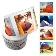 USPS Four Seasons Postcard Postage, 100 Stamps