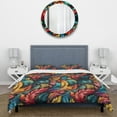 thumbnail image 3 of Designart "Exotic Weave I" Multicolor Paisley Bedding Covert Set - Bohemian & Eclectic Bed Set With 2 Shams, 3 of 5