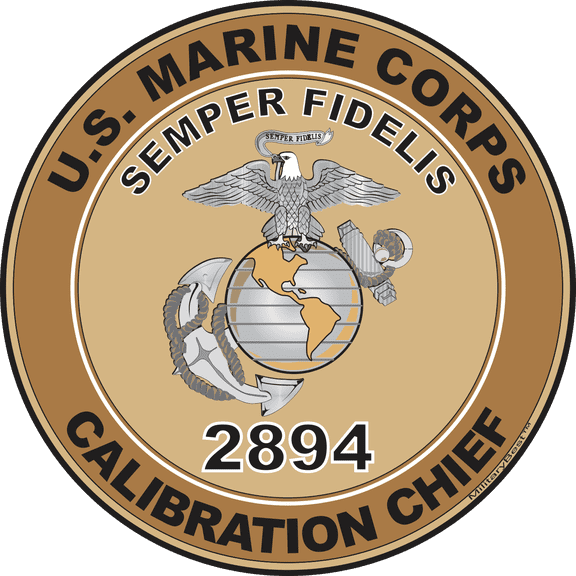 U.S.M.C. MOS 2894 Calibration Chief Decal 5.5" - Desert Tan