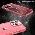 thumbnail image 5 of JETech Glitter Case for iPhone 13 Pro 6.1-Inch, Bling Sparkle Shockproof Phone Bumper Cover, Cute Sparkly for Women and Girls (Red), 5 of 7
