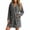 Gray, variant on Women's Hooded Robes Lightwieght Long Sleeve Midi Length Bathrobe Plush Sleep Shower Spa House Robe for Women Pink S