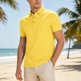 thumbnail image 2 of Bibifish Mens Polo Shirts Short Sleeve Pocket Classic Fit Casual Shirts Daily Work Wear Lightweight Tops, 2 of 6