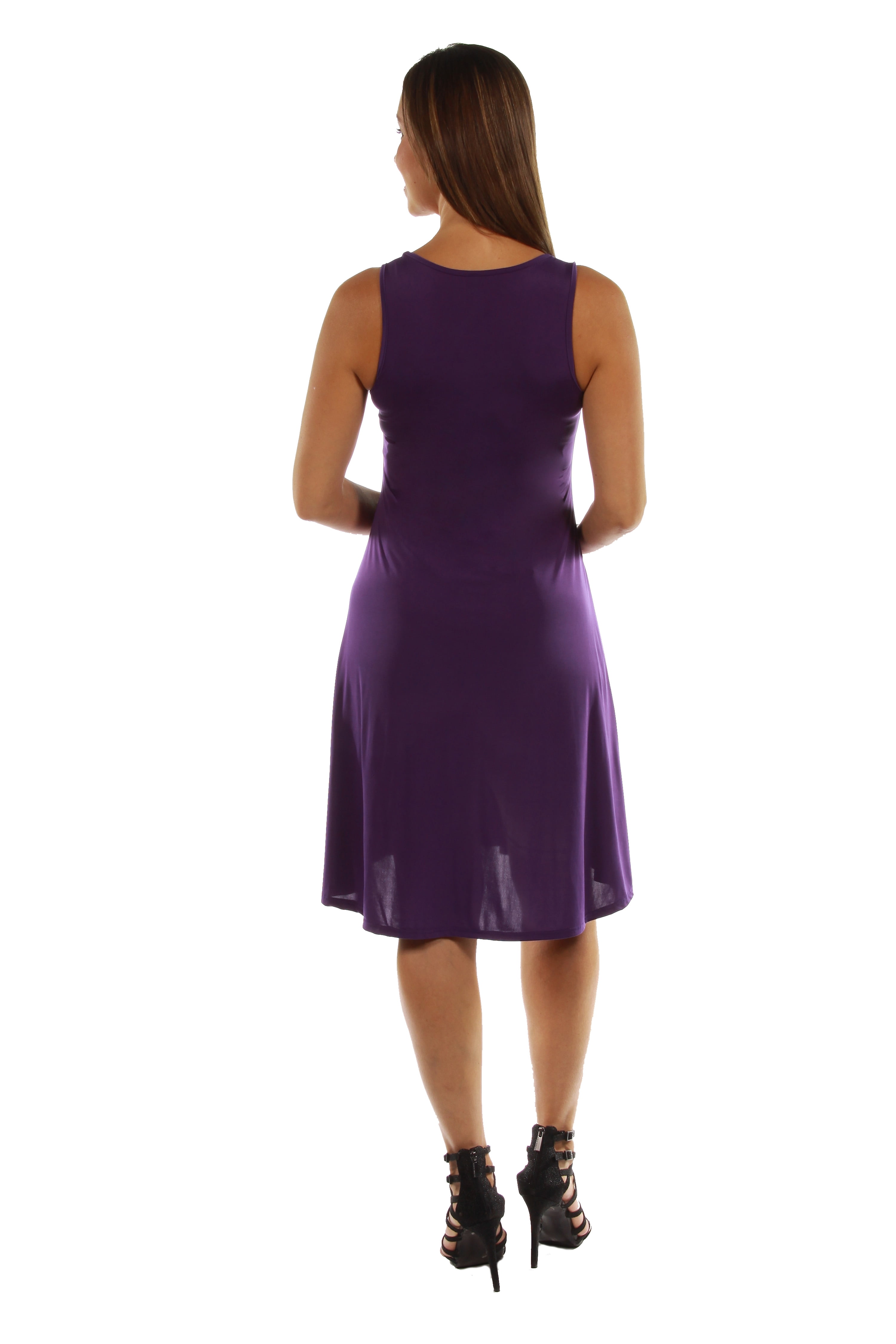 24/7 Maternity Women's Sleeveless Tank Knee-Length Dress
