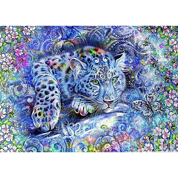 Pintura de diamante (DE5374) tigre 5D DIY mosaico cuadrado de diamantes de imitación para colorear 40x50cm FLhrweasw Nuevo