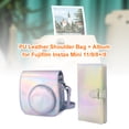 thumbnail image 2 of Para Fujifilm Instax Mini 11 9 8+ 8 Bolso de hombro de cuero PU + Álbum (Plata) WDOplteas Para estrenar, 2 of 9