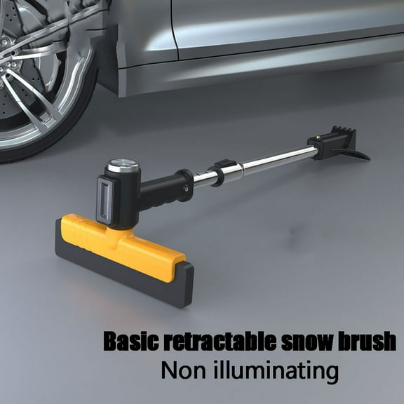 Retractable Car Snow Brush And Ice Scraper With Extendable Handle, Windshield Defroster And Snow Pusher, Compact Winter Survival Tool For Vehicles