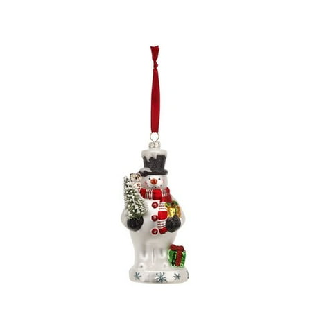 Blown Glass Hanging - The Holiday Aisle Blown Glass Snowman Hanging Figurine