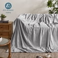 thumbnail image 6 of Bare Home Microplush Fleece Blanket - 300 GSM - Fuzzy Microfleece - Soft & Plush - Giant, Light Gray, 6 of 10