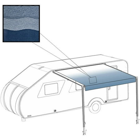 awning aleko retractable replacement stripes rv fabric blue