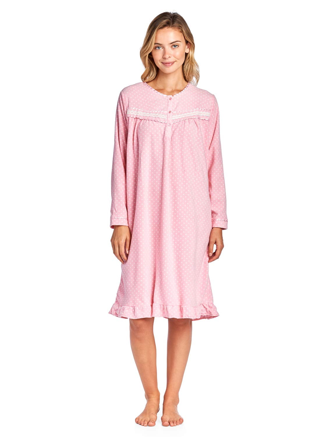 VOIANLIMO Womens Fleece Nightgown Casual Cozy Long Sleeve Sleepwear New Style Walmart Canada