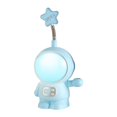 thumbnail image 2 of Mini luz nocturna de astronauta decorativa con función de sacapuntas para niñas USB Azul, 2 of 9
