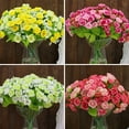 thumbnail image 5 of opvise 1 Bouquet 21 Head Artificial Fake Rose Mothers Day Home Decoration Flower Yellow, 5 of 8