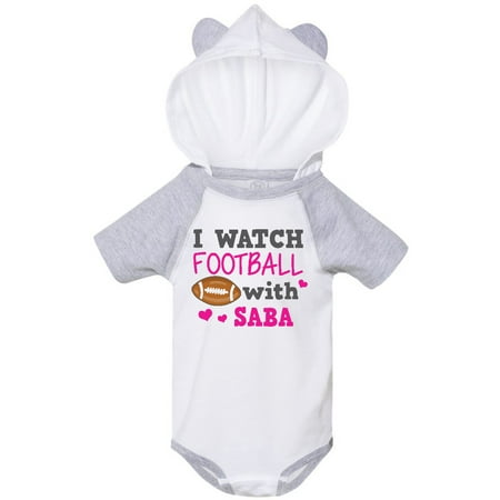 

Inktastic I Watch Football with My Saba Gift Baby Girl Bodysuit