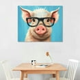 thumbnail image 2 of PIKWEEK Pig Art Print - Pig Decor - Pig with Glasses Art - Gifts for Pig Lovers - Cute Pig Print - Pig Gifts - Pig Wall Art - Pig Art from Lee Keller,  16x12in, 2 of 4