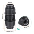 thumbnail image 2 of Uxcell PP Tubing Straight Coupling Locking Fitting for 20mm Diameter Pipe Black, 2 of 5