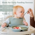 thumbnail image 3 of WeeSprout Silicone Baby Spoons, First Stage Infant Feeding Utensils with Soft-Tip, Set of 3, 3 of 6