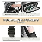 Inadays Waterproof Clear Backpack Heavy Duty PVC Transparent Large Capacity Backpack with Reinforced Strap for School, Work, Stadium, Travel, Security, Festival, College (Black)