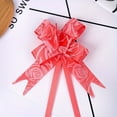 thumbnail image 2 of CHUANK 50pcs Small Rose Heart Print Bow Ribbons - Perfect for Gift Wrapping & Decorations  Light /Red Ribbon for Bouquet, 2 of 7