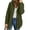 Army Green, variant on Women'S Hooded Cardigan Chunky Knit Sweater Fall Winter Style Thick Front Button-Down Coat with Pockets Black XL