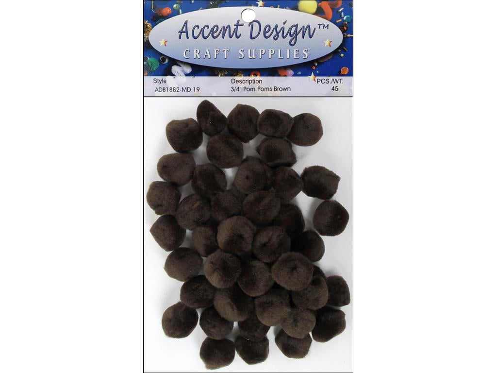 PA Ess Pom Pom 3 4 45pc Brwn 6 Packs Walmart