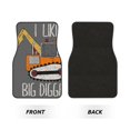 thumbnail image 2 of Honeii I Like Big Digger Print Car Foot Mat Four-Piece Set - Front & Rear Universal Car Floor Mats for SUVs, Trucks, Sedans, 2 of 7