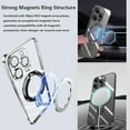 thumbnail image 4 of Magnetic Case for iPhone 14 Pro Case Stand & Ring Holder Compatible with MagSafe Built-in Camera Lens Protector Shockproof Phone Case for iPhone 14 Pro 6.1" - Silver, 4 of 8