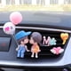thumbnail image 3 of Clip de salida de aire de coche, decoración Interior, linda pareja, beso, globo, amor, figura de acción, fragancia, adorno, rosa, accesorios para automóviles, Mujeres, 3 of 4