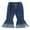 Navy Blue, variant on renvena Kids Girls Fashion Ripped Flared Denim Pants Zip Clouse Casual Hem Bell-Bottoms Jeans 6-14 Blue 10