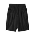 thumbnail image 6 of zfhfof Men's Long Cotton Linen Shorts Below Knee Pocketed 3/4 Summer Drawstring Capri Pants with Pockets Lounge Baggy Shorts, 6 of 7