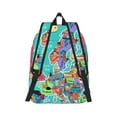 thumbnail image 2 of Naloa Cartoon Map Of Europe Canvas Backpack for Men Women Rucksack Casual Travel Daypack College Tote Satchel Bookbag for Teens-Medium, 2 of 7