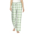 thumbnail image 2 of Goofa Green Checkboard Printed Soft Pajama Pants for Women, Wide Leg Comfy Casual Lounge Yoga Pants-X-Large, 2 of 9