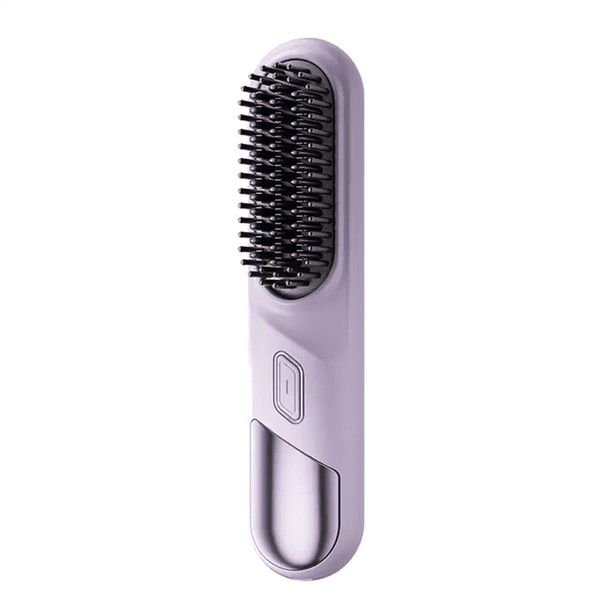 Plancha de Pelo Inalámbrica, Minisecador de Peine Caliente y Cepillo Alisador, Aparatos Portátiles para Peinar el Cabello