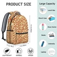 thumbnail image 6 of Pizza Printed Work Backpack - Comfortable & Roomy for Students & Professionals, Fun Pizza Theme, Padded Shoulder Support, Ideal Daily Carry, 6 of 6