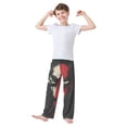 thumbnail image 3 of Wobogo Red and White Mask Long Pajama Pants Bottoms Soft Sleepwear with Pockets, 3 of 9