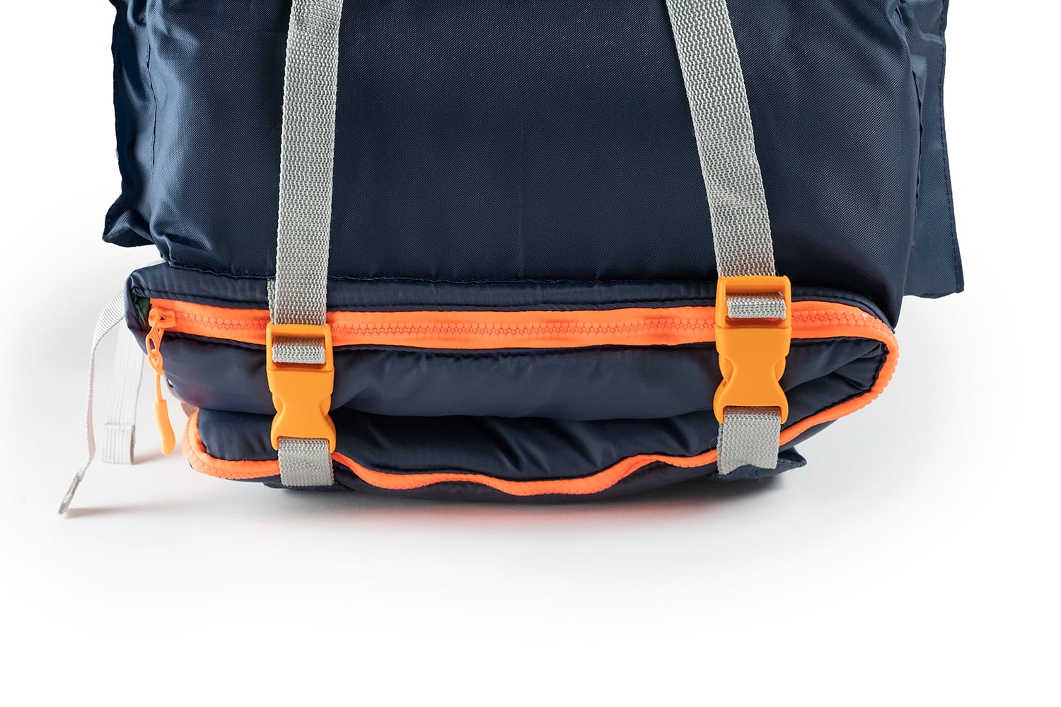 Mimish Sleep-N-Pack, 37F Kid's Sleeping Bag & Backpack, Navy/Green