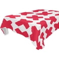thumbnail image 1 of EREHome Crosses Pattern Tablecloths Red Table Top Decoration 60x84 inches, 1 of 5