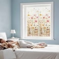 thumbnail image 4 of Colorful Wildflower Window Privacy Film, Botanical Vintage Floral Country Retro Static Cling UV Sun Blocking Tint Film Heat Control Windows Films for Bedroom Bathroom, Window Stickers 17.7"x39.3", 4 of 8