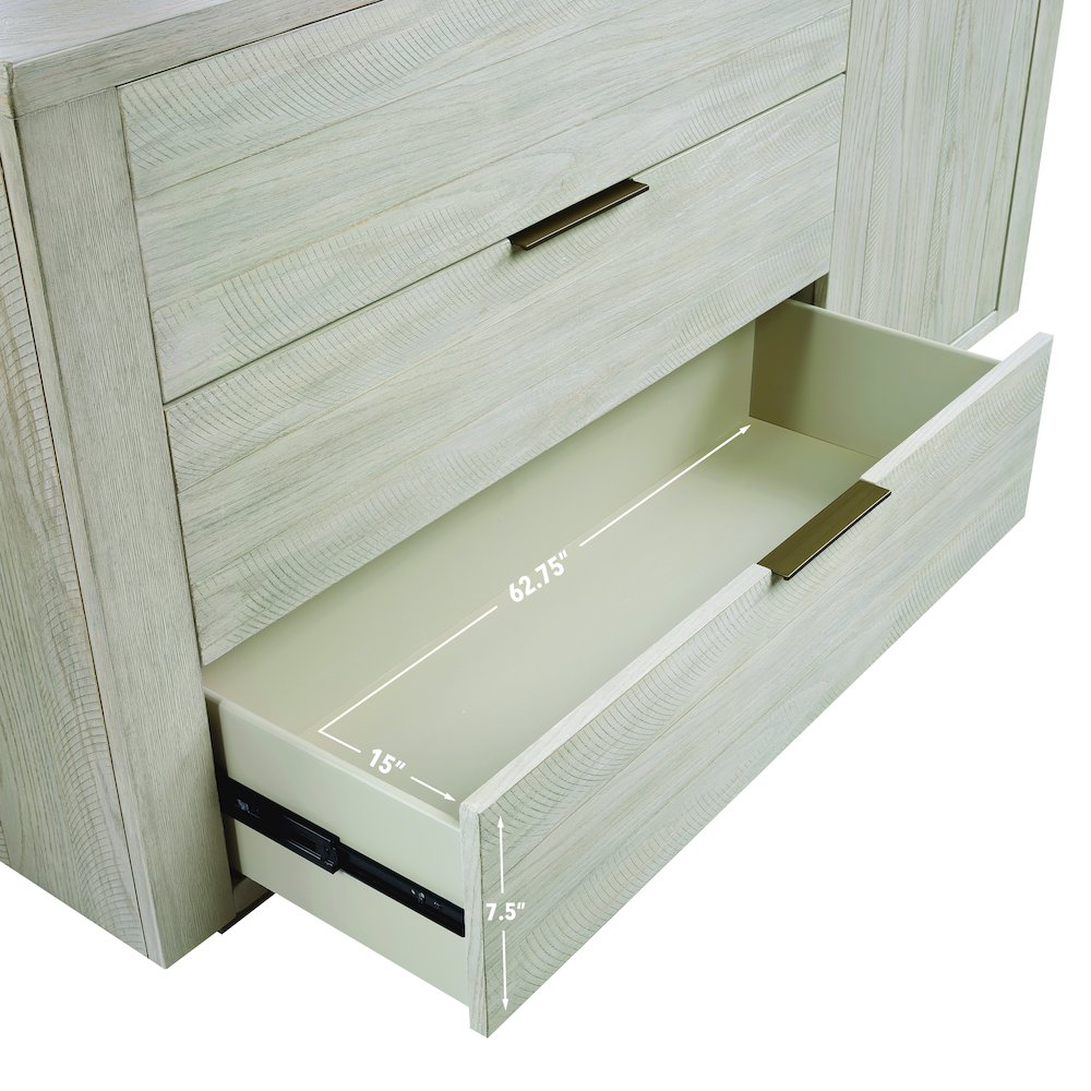 Steve Silver Garland Sand Finish 64-inch Width 3 Drawer 1 Door Sideboard