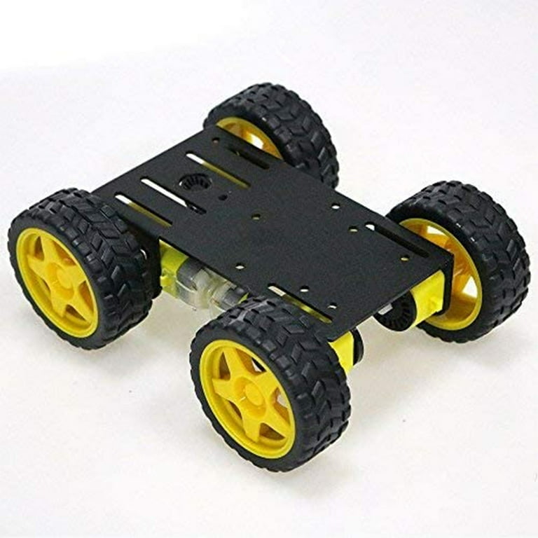 Toma Robot Car Chassis DIY Kit Includes 4 Gear Motors & 4 Wheels & 1  Battery Box Smart Car Educational Toy DIY kit for Programmable Project 