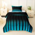 thumbnail image 2 of jejeloiu Blue Geometric Lines Twin Comforter Sets For Boys,Modern Minimalist Aesthetic Bedding Set For Kids,Reversible,2 Pieces, 2 of 8