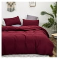 thumbnail image 5 of Dark Red Comforter Set King Women Burgundy Bedding Comforter Set Wine Red Marroon Blanket Quilts Modern Soft Breathable Solid Claret Crimson Bedding Set for Adutls Teens, 5 of 7