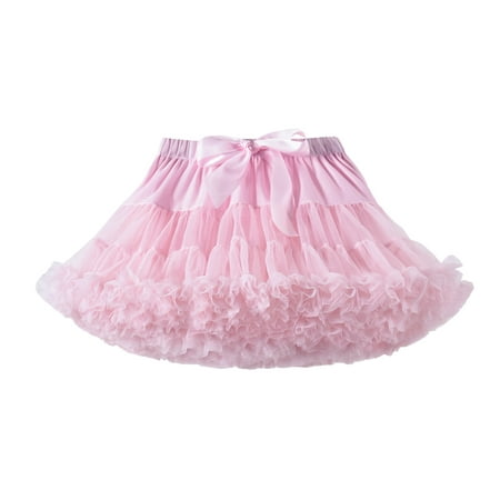 

Wiueurtly Baby Girls Soft Fluffy Tutu Skirt Toddler Girl Mesh Tutu Bowknot Princess Skirt Girl Easter Dress Size 5