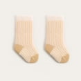thumbnail image 3 of Besolor Newborn Toddler Baby Fuzzy Socks Striped Cozy Soft Thick Warm Home Sleeping Tube Socks, 3 of 4