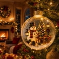 thumbnail image 5 of Glowing Christmas Story Ornament - Light Up Christmas Ball Ornament with Warm LED, Hanging Xmas Tree Decoration for Mantel Window Sill, Keepsake Christmas Gift, 5 of 6