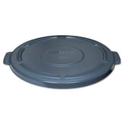 Box King RUB123L Brute Container Flat Lid, 44 gal, 24.25 W x 1.5 H, Gray
