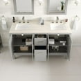 thumbnail image 6 of Eviva Cambridge 60 in. Gray Double Sink  Bath Vanity with Bianco Bella Quartz Top and Undermount Porcelain Sinks, 6 of 11